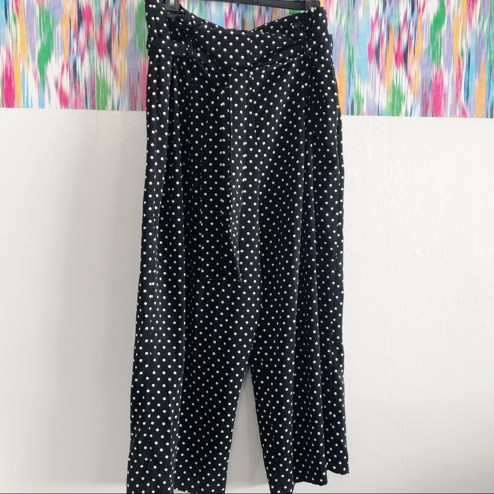 Laundry- Shelli Segal black & white wide leg pant